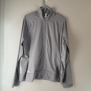 Adidas Women's Grey Full Zip Jacket Sweatshirt Size XL